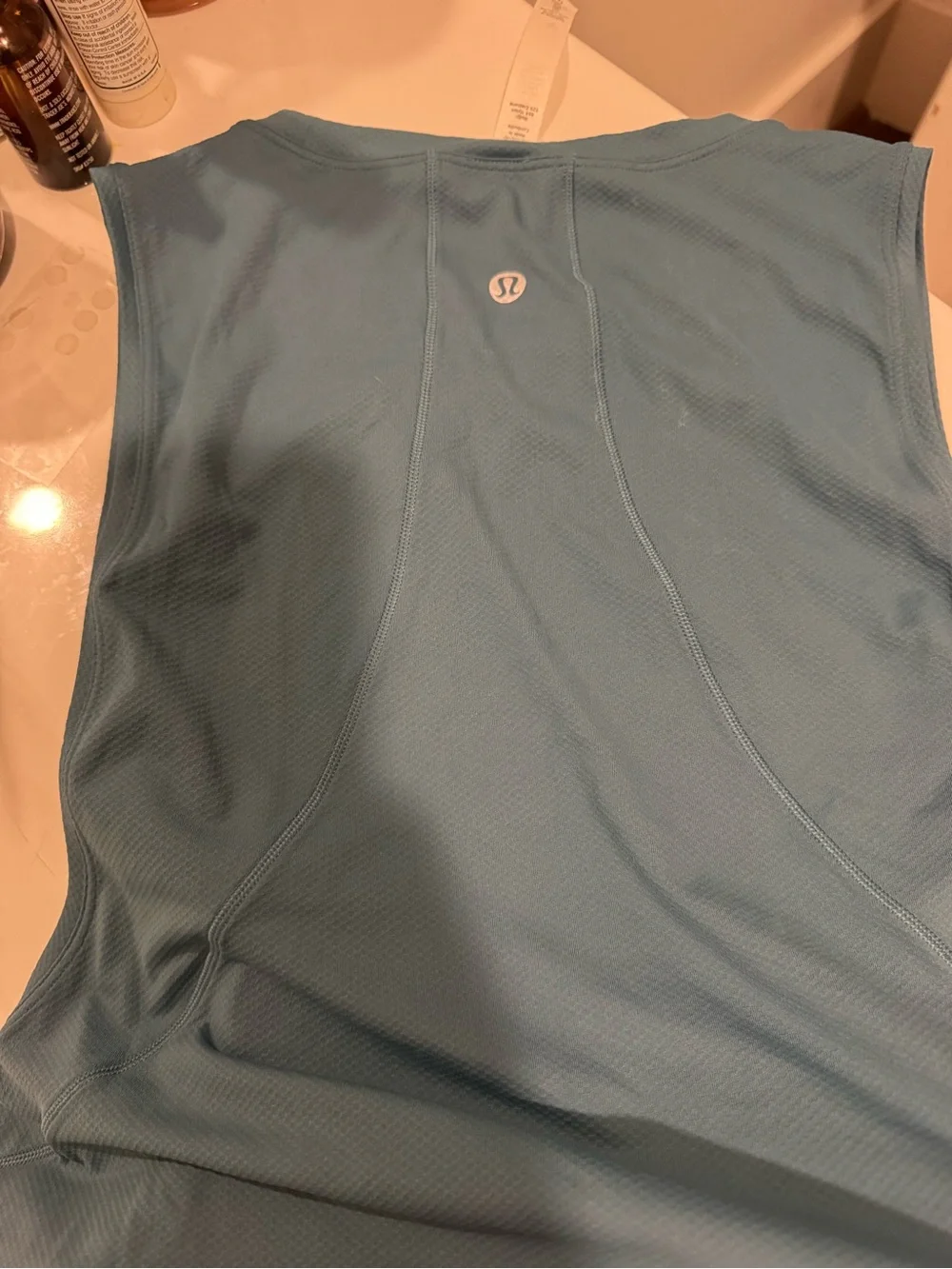 lululemon athletica Slate Blue Cropped Muscle Tank Top